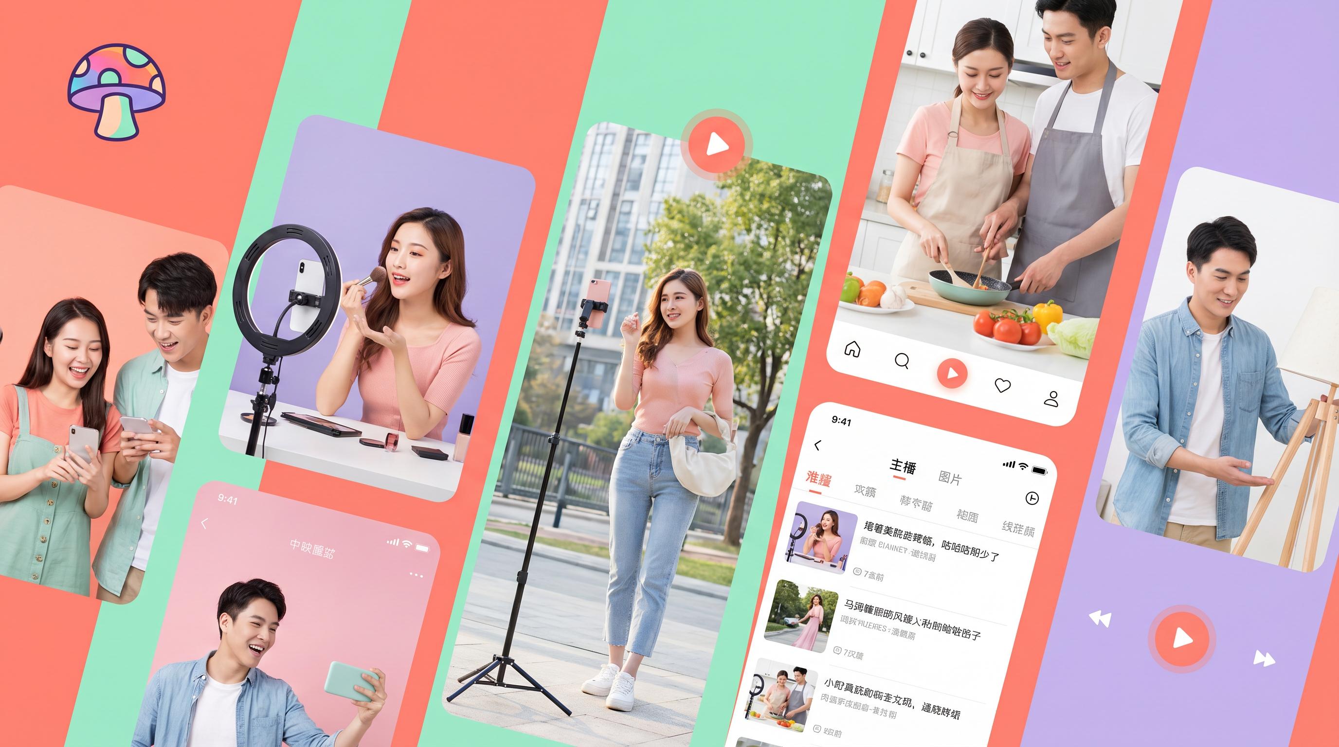 蘑菇视频品牌主视觉 - www.asztgaa.cn 年轻人的潮流生活方式视频社区